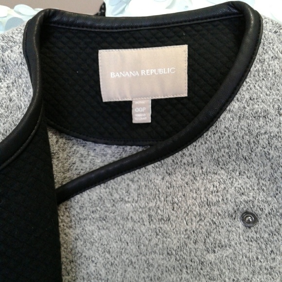 Asymmetrical leather trim jacket - Picture 4 of 4